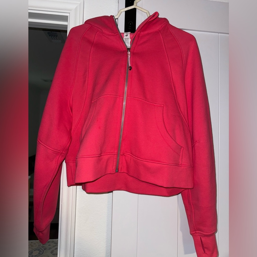 Lululemon scuba cropped full-zip Glaze Pink